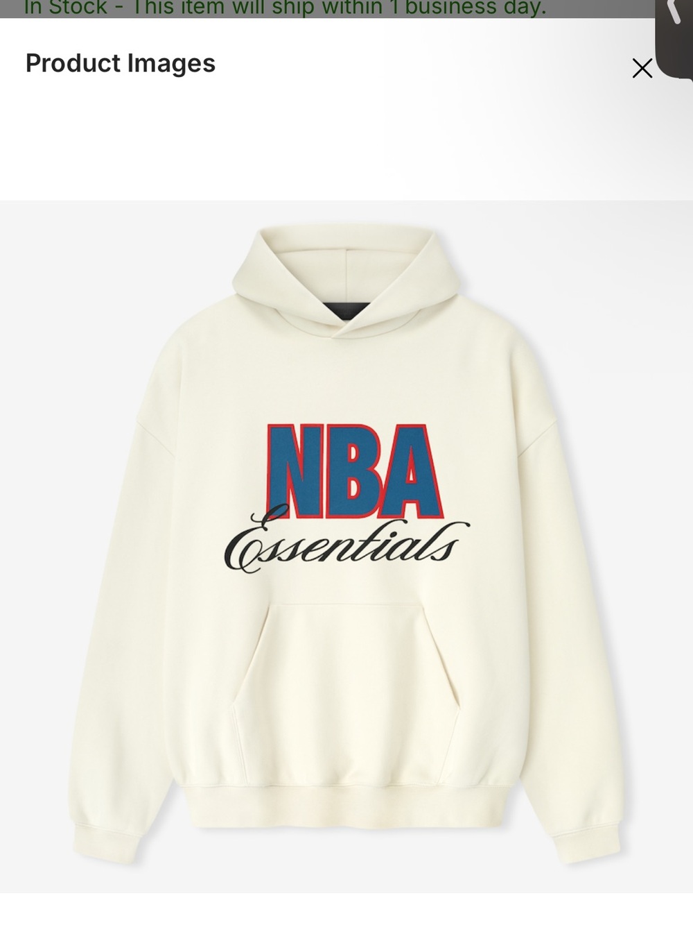 Essentials Cream Hoodie unisex
